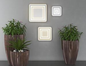 ZOOM APPLIQUE PLAFONIERA QUADRATA 3 MISURE LED INTEGRATO LUCE CCT 3000K-3500K-4000K IN 2 COLORI MODERNA