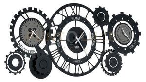 Orologio da parete particolare fuso meccano nero e fango
