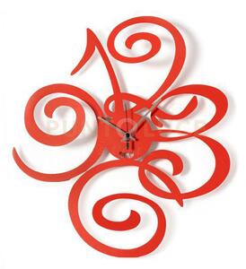 Orologio da parete glamour filomena rosso in ferro 40x45mh