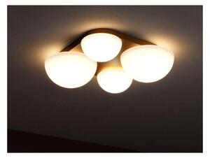 LUMIEN APPLIQUE PLAFONIERA 4 LUCI LED 26W LUCE CCT 2700K-3000K IN METALLO BIANCO, NERO E ORO DESIGN MODERNO