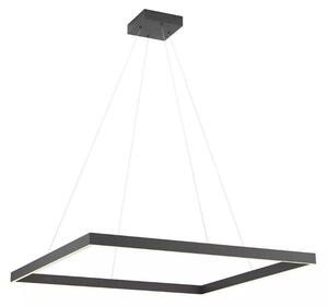 FEBE SOSPENSIONE MODERNA QUADRATA CM 80X80 LED 50W LUCE 3000K-4000K ALLUMINIO 3 COLORI