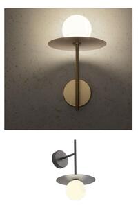 PLATO LAMPADA DA PARETE METALLO ORO O NERO ALTEZZA 32 CM DESIGN MODERNO LAMPADINA ATTACCO G9