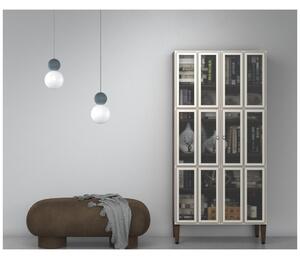 COTTAGE SOSPENSIONE CON DECENTRO DIFFUSORI A SFERA IN VETRO E METALLO 3 COLORI LAMPADINE G9