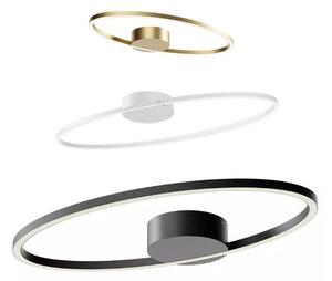 LEO PLAFONIERA OVALE 2 MISURE LED INTEGRATO CCT 3000K-4000K DIMMERABILE ALLUMINIO 3 COLORI MODERNA