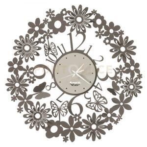 Orologio da parete di design margherite fango e avorio