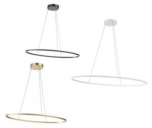 LEO SOSPENSIONE OVALE 2 MISURE LED INTEGRATO CCT 3000K-4000K DIMMERABILE ALLUMINIO 3 COLORI MODERNA