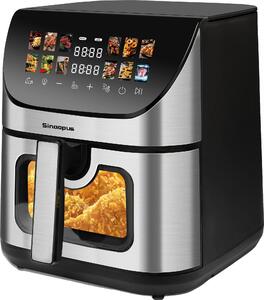 Friggitrice ad aria calda, 12 programmi di cottura, touch control, nero, EU