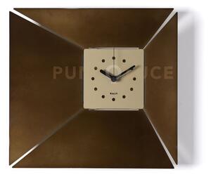 Orologio da parete minimal illusio caramello industrial/miele in fe