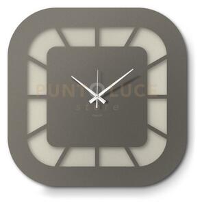 Orologio da parete minimal exo avorio,fango