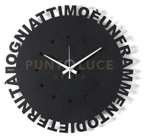 Orologio da parete minimal wordshow nero