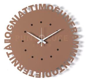 Orologio da parete minimal wordshow mocha mousse in ferro 40cm