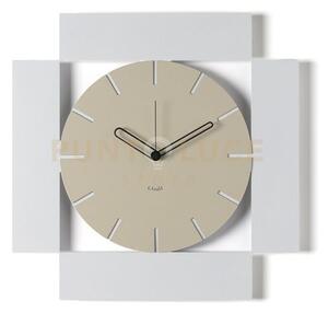 Orologio da parete minimal radical bianco marmo,crema