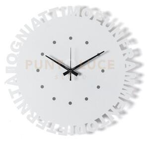 Orologio da parete minimal wordshow bianco marmo