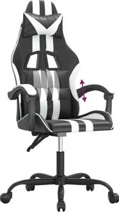 Sedia da Gaming Nero e Bianco in Pelle finta