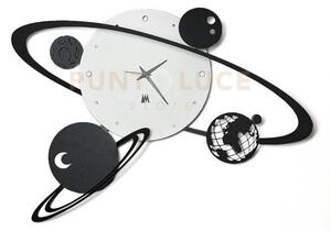 Orologio da parete di design sistema solare nero,bianco