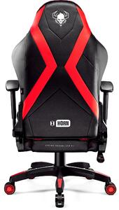 Diablo X-Horn Gaming Chair Sedia da ufficio Braccioli 3D Design ergonomico Cuscino collo/glutei Similcuoio Funzione a dondolo Dimensione King Nero/Rosso
