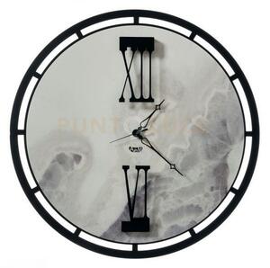 Orologio effetto marmo pregiato mood nero e marmo dover in ferro di