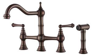 Miscelatore lavello cucina bronzo retrò CHESTERA bocca estraibile