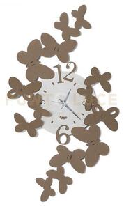 Orologio di design farfalle papillon beige in ferro 32x56cmh