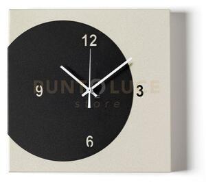 Orologio di design minimal ecleo avorio,nero