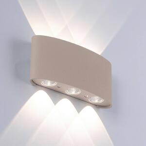 Paul Neuhaus Applique da esterni a LED Carlo, Crema / Ambra, Alluminio, Moderno, Applique LED da esterni