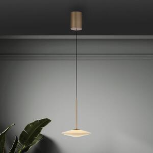 Paul Neuhaus lampada LED a sospensione Elipsa, 1 luce, dimmerabile, Bronzo / Ottone antico, Soggiorno / Sala da pranzo, Vetro