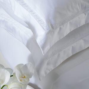 Lenzuola Treccia Matrimoniale Bianco in Raso di cotone Caleffi