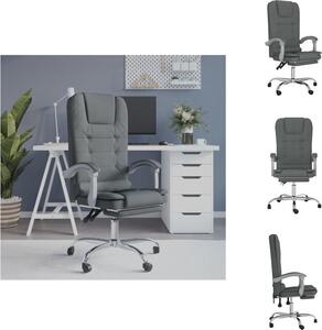 VidaXL Sedia da ufficio con funzione massaggio in tessuto grigio scuro - Sedie da ufficio