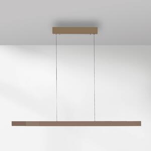 Paul Neuhaus Lampada LED a sospensione Adriana Square, bronzo, dimmerabile, Bronzo / Ottone antico, Soggiorno / Sala da pranzo, Alluminio, Moderno