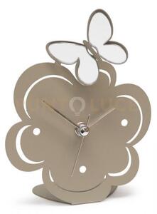 Orologio farfallina decorato sabbia in ferro 13x17cmh