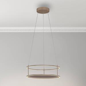 Paul Neuhaus Lampada LED a sospensione Conni di Neuhaus, color sabbia, Ø 50 cm Conni, dimmerabile, Crema / Ambra, Soggiorno / Sala da pranzo, Metallo, Moderno
