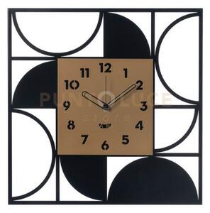 Orologio da parete di design glam nero,oro laccato