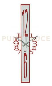 Orologio jody rosso e bianco marmo in ferro 23x75cmh