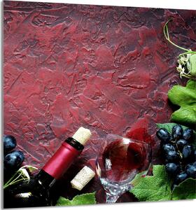 PIATTO IN VETRO PER CUCINA 60x65 Vino