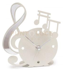 Orologio musica decorato avorio in ferro 13,5x15,5cmh