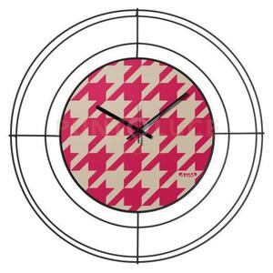 Orologio nudo piccolo pied de poule magenta nero ,pied de poule mag