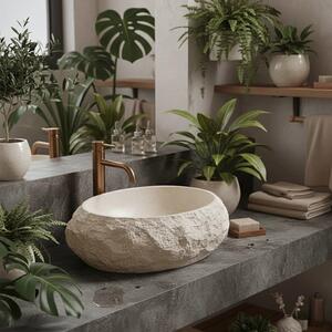 Lavabo da appoggio Rea Mika Warm Beige