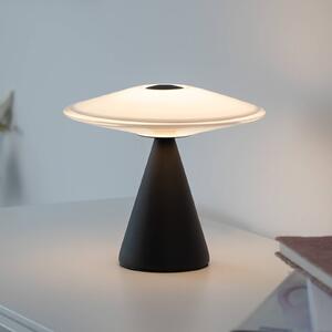 Paul Neuhaus Lampada da tavolo a LED Elipsa, dimmerabile, Bianco / Opale, Soggiorno / Sala da pranzo, Vetro, Lampada da tavolo LED