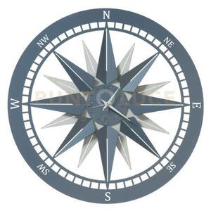 Orologio piccolo dal design origale bussola bianco marmo e azzurro