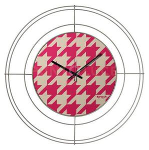 Orologio nudo piccolo pied de poule magenta sabbia ,pied de poule m