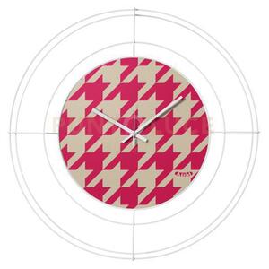 Orologio nudo piccolo pied de poule magenta bianco ,pied de poule m