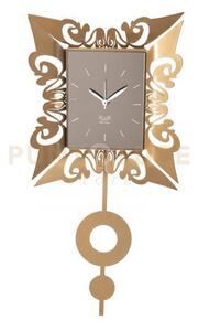 Orologio vanity pendolo oro laccato in ferro 26,7x54hcm