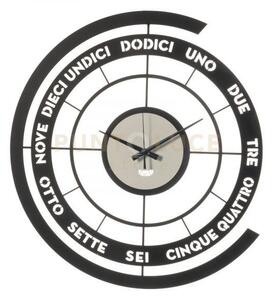 Orologio skipper nero e bianco marmo in ferro 45x50cmh