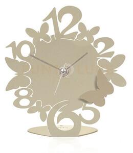 Orologio sciame farfalline sabbia in ferro 14x15cmh