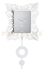 Orologio vanity pendolo bianco marmo in ferro 26,7x54hcm