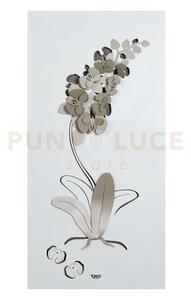 Pannello decorativo moderno orchidea bianco e sabbia