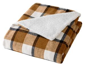 Coperta marrone in sherpa 125x150 cm Ecossais – douceur d'intérieur