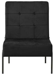Poltrona Relax 65x79x87 cm Nera in Velluto