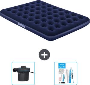 Materasso gonfiabile Bestway - 2 persone - 152 x 203 x 22 cm - Blu - Accessori inclusi