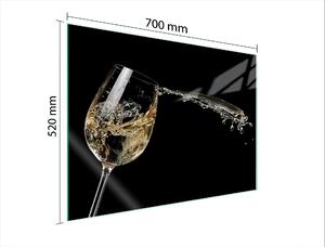 Piatto Di Protezione In Vetro Per Il Cuore 70X52 Vino